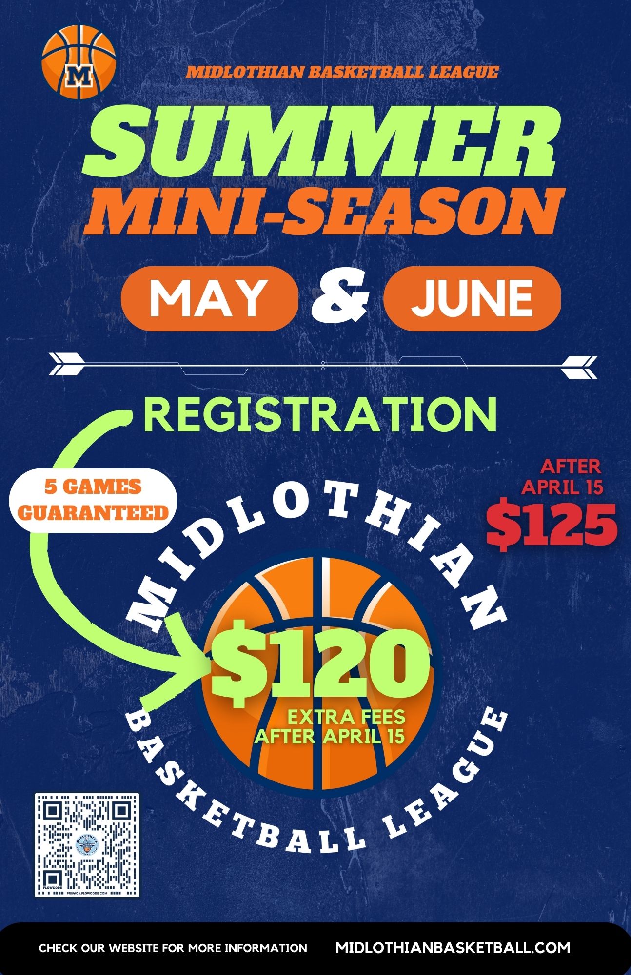 Register Today! Midlothian Basketball League